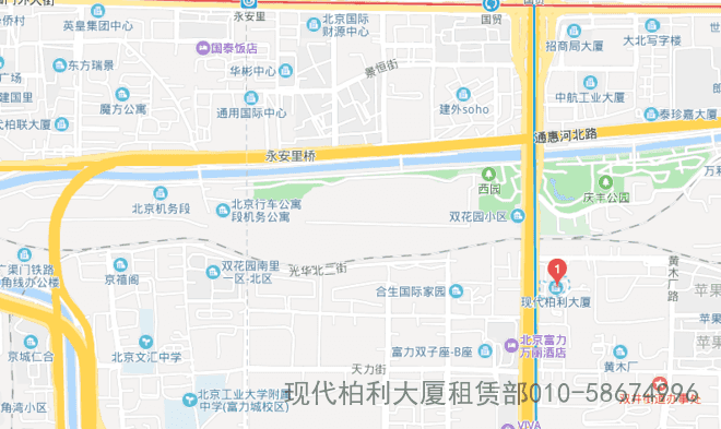 现代柏利大厦，010-58674996